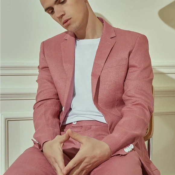 Elegant Men's Rose Suit Set - Picture 4 of 12